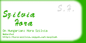szilvia hora business card